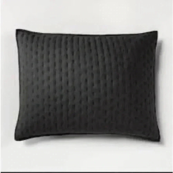 CASALUNA NWOT CASHMERE BLACK EURO SHAM - Picture 2 of 3